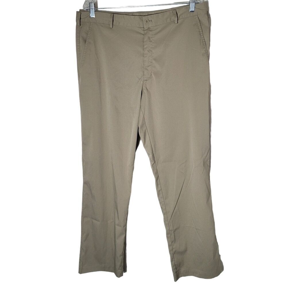 Nike Golf Chino‎ Pants Men's Size 36 X 32 Khaki Athleisure Sports Casual Comfort